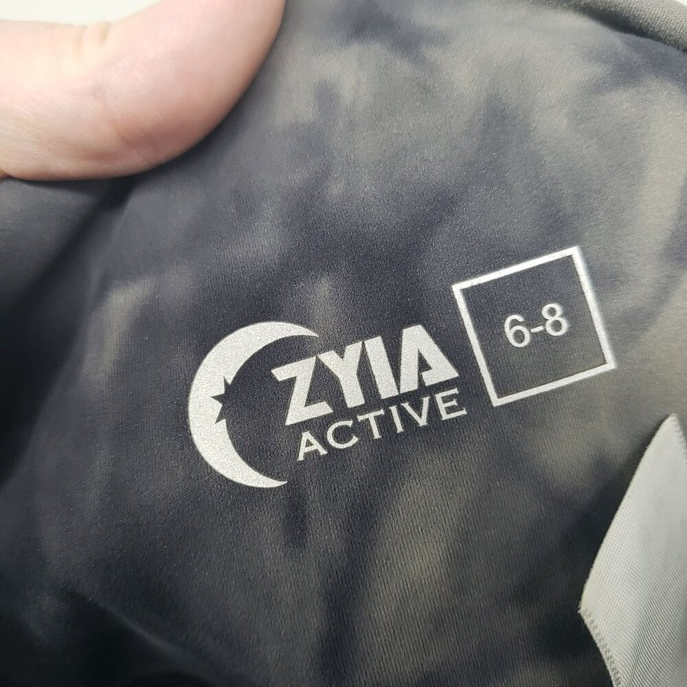 Zyia Active Gray Tie Dye Yoga Leggings Workout Casual Athletic - Picture 3 of 11